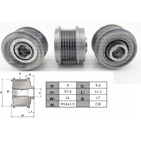 ALTERNATÖR KASNAK 6KANAL TOYOTA COROLLA AURIS YARIS VERSO