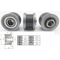 ALTERNATÖR KASNAK 6KANAL NISSAN ALTIMA AVENIR BASSARA SENTRA TEANA XTRAIL PRIMERA