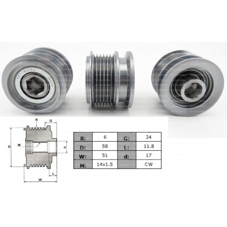 ALTERNATÖR KASNAK 6KANAL VW GOLF CADDY PASSAT POLO TRANSPORTER SEAT FABIA OCTAVIA