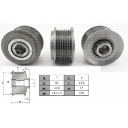 ALTERNATÖR KASNAK 7KANAL HYUNDAI H100 KIA SORENTO PORTER MINI