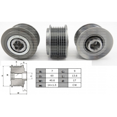 ALTERNATÖR KASNAK 6KANAL MERCEDES BENZ CSERISI W202 KASA 200D 220D W124 KASA 200D