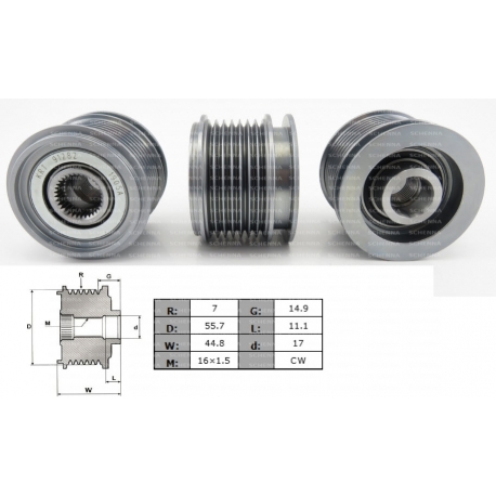 ALTERNATÖR KASNAK 7KANAL MERCEDES C180 C200 C230 C160 E200 SLK200 SPRINTER VIANO