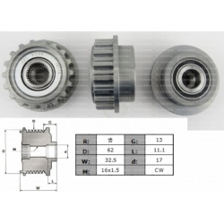 ALTERMATOR KASNAK KAPLIN TRANSPORTER T5 (535011810)