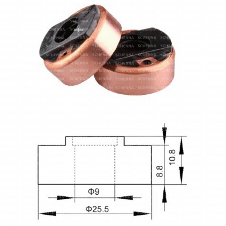 ROTOR BAKIRI İSKRA TİP SULTAN - Massey Ferguson İÇ-6mm DIŞ-14,8mm BOY-46,5mm